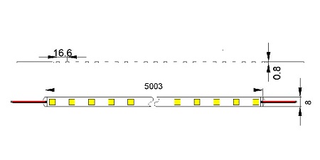 Tira LED de color único SMD3528 (4.8W)