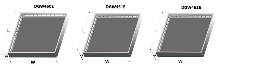 Tira LED rígida con iluminación lateral DGW450E / DGW451E / DGW452E 